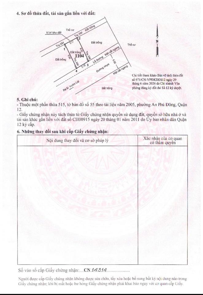 Bán đất hẻm 224 vườn lài gần cầu sắt an phú đông giá tốt
