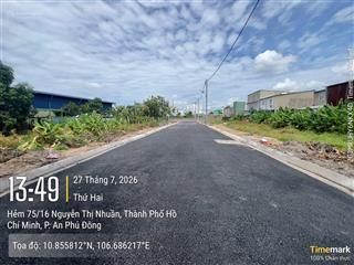 Bán đất hẻm nguyễn thị nhuần (an phú đông 09 cũ) giá tốt 3.55 tỷ