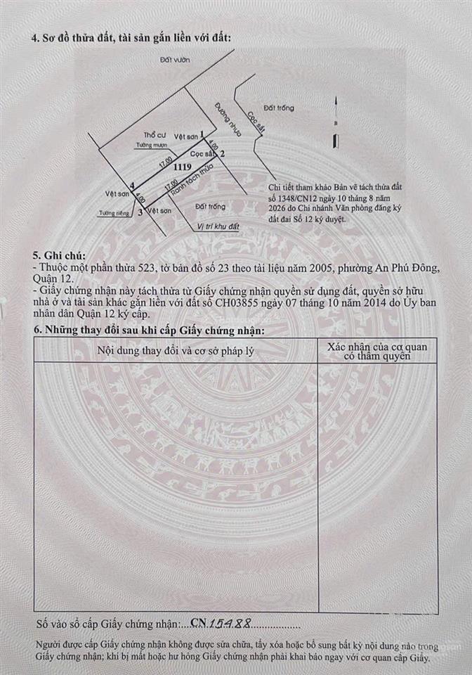Bán đất mặt tiền đường nguyễn thị nhuần, an phú đông, vào 1 sẹc gần công an phường mới 4mx17m