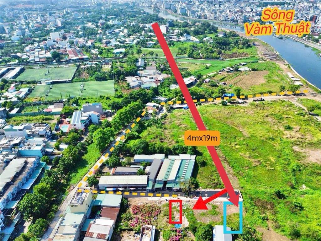 Bán đất hẻm 154 vườn lài gần sông vàm thuật về cầu sắt 1 km