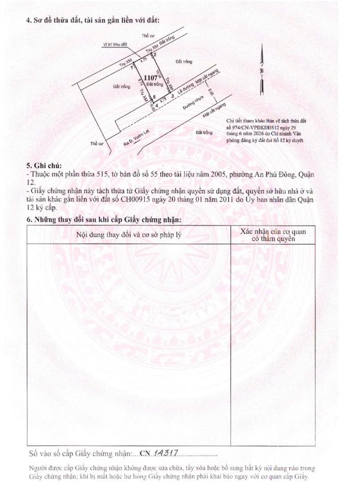 Bán đất hẻm 224 vườn lài gần cầu sắt