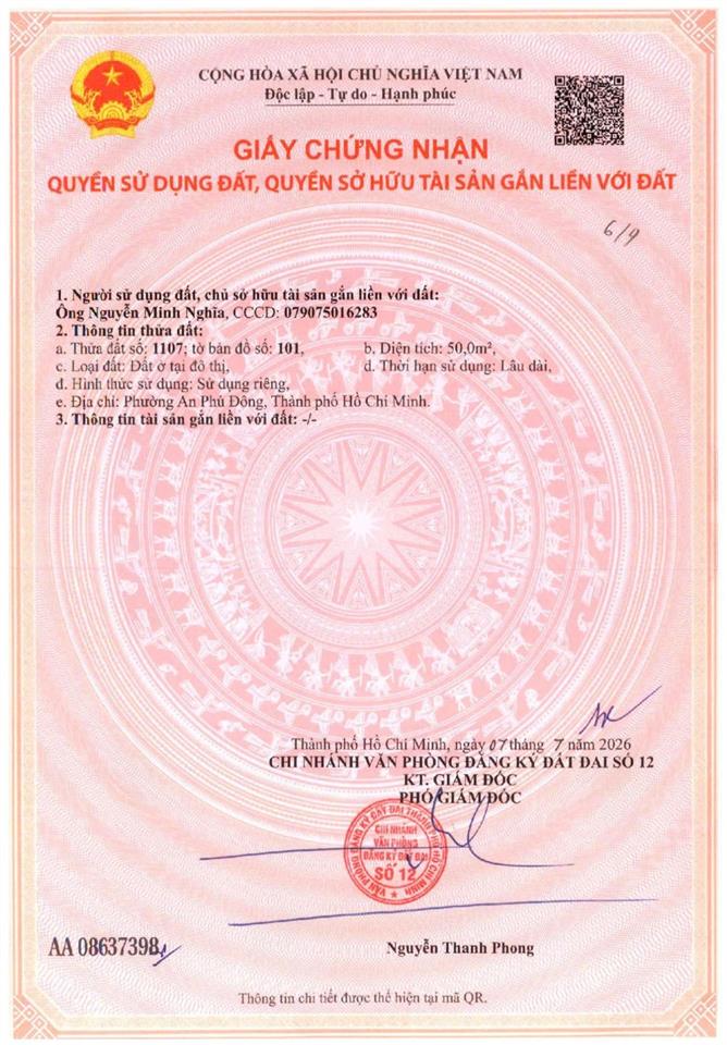 Bán đất hẻm 224 vườn lài gần cầu sắt