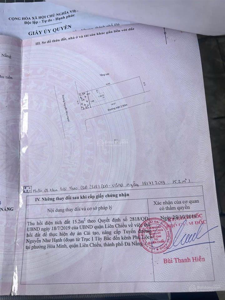 Bán lô đất vị trí đẹp đường nguyễn như hạnh, liên chiểu
