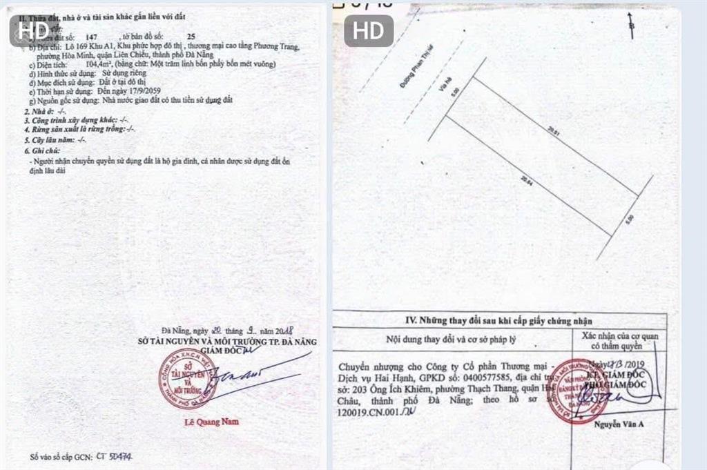 Bán cặp đất biển mt phan thị nể