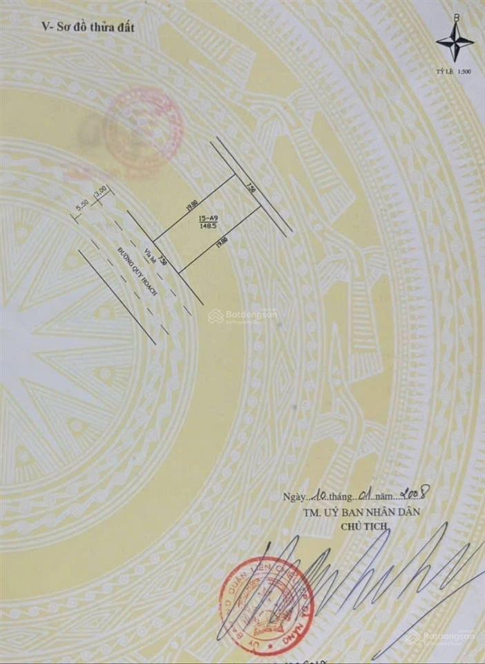 Bán lô đất mt bàu mạc 3 . 148,5m2 ngang 7,5m gần biển