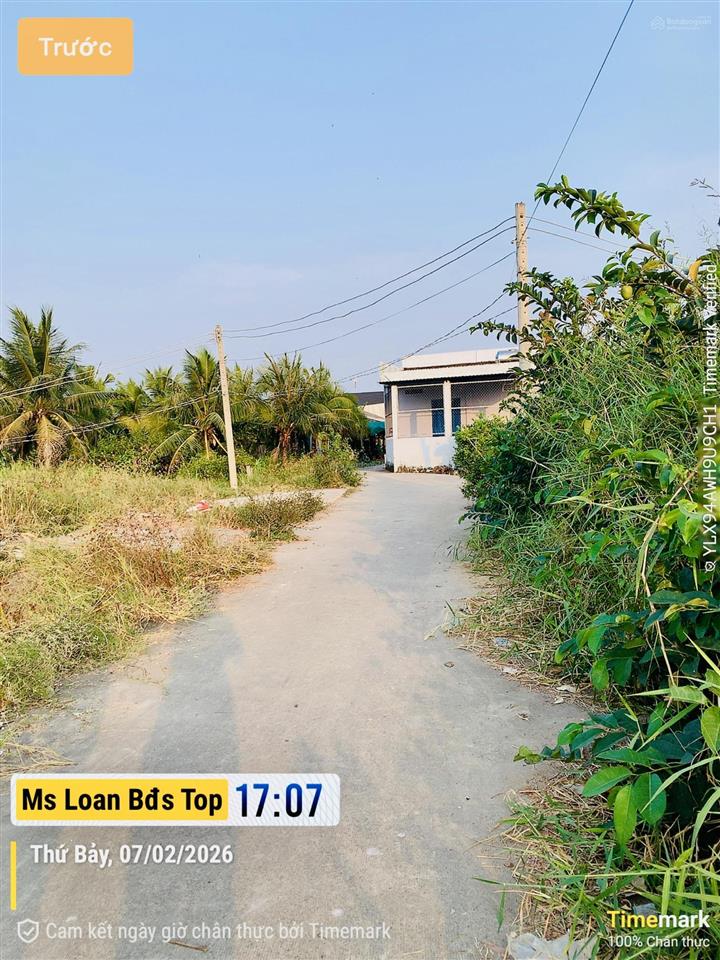 Bán đất thổ cư 124,4m² xã thanh vĩnh đông, châu thành, long an sổ hồng riêng