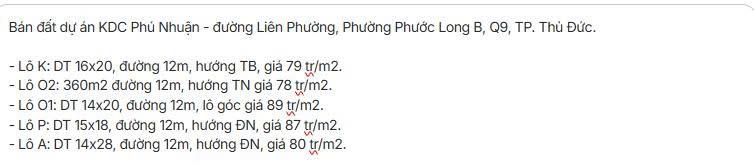 Không thể rẻ hơn! bán đất nền dự án kdc phú nhuận, liên phường, p. phước long b, quận 9, tp thủ đức