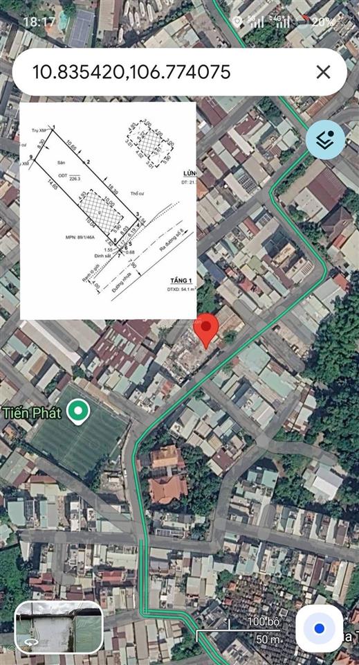 Bán mặt tiền đường số 8 p tăng nhơn phú sát trường hoa lư dt 226m2 ful thổ cư ngang 8m giá tốt