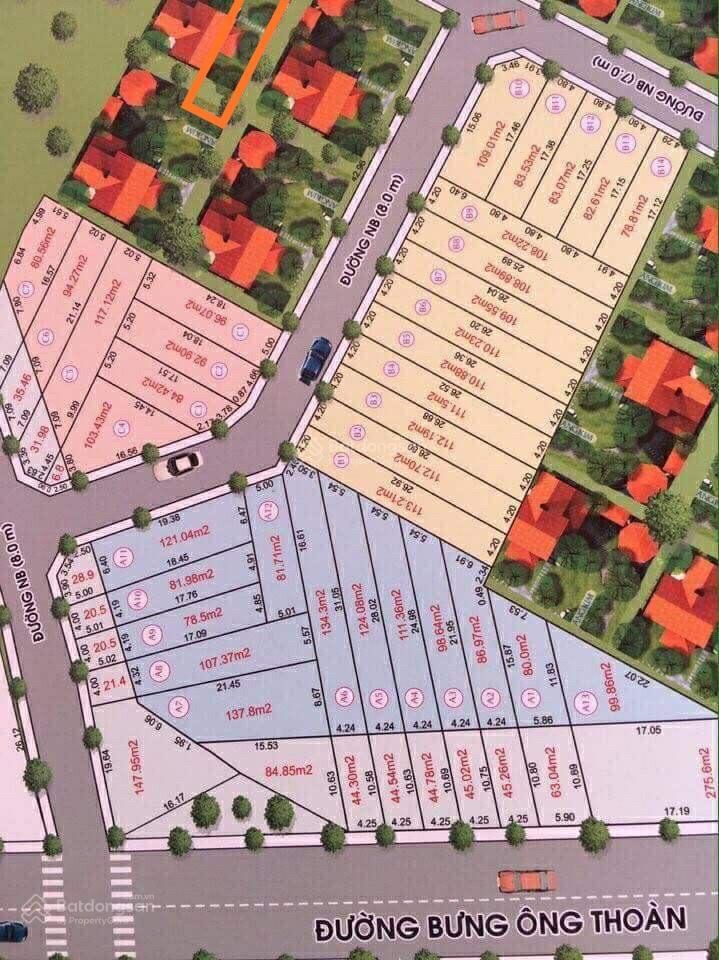 Bán đất kdc sam sung đường bưng ông thoàn khu công nghệ cao quận 9 giá chỉ 44 triệu/m2