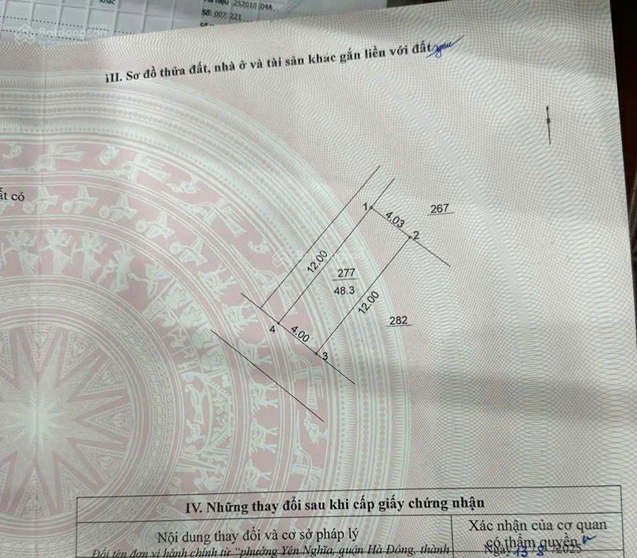 Bán đất tại yên lộ, 9 tỷ, 48 m2, pháp lý đầy đủ