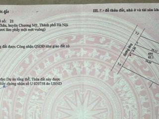 Cần bán lô đất chương mỹ dt 65m2 mặt ngõ oto thông giá đầu tư