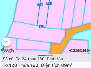 Bán đất tại ấp câu kê, lý thái tổ, 1,5 tỷ, 89m2, phú hữu cũ, gần phà cát lái, đô thị đại phước mới