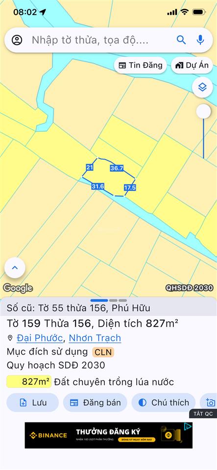 Bán đất 827m2 tại ấp phước lương, phan văn đáng, (đường thành hoà, phú hữu cũ) gần phà cát lái