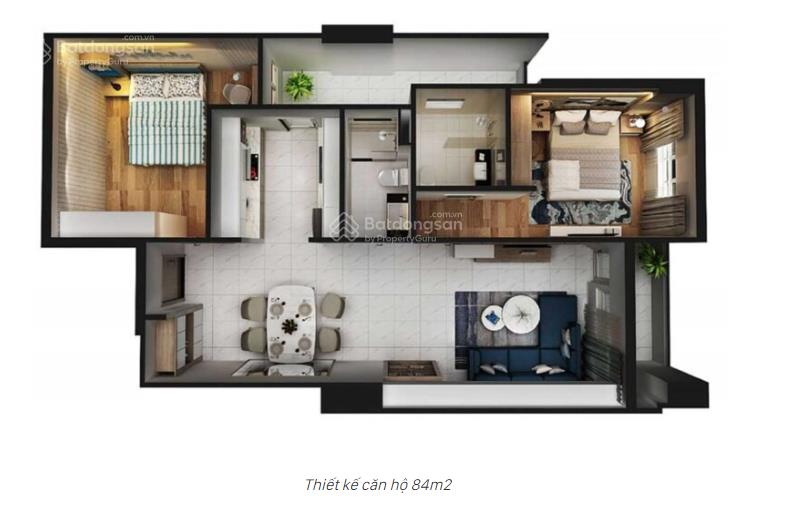 Bán căn hộ 2pn, 2wc tại conic boulevard, 3,36 tỷ, 84,32m2, bình chánh, hcm