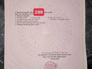 Bán đất nhìn trực diện núi bà đen 299tr sổ sẵn công chứng