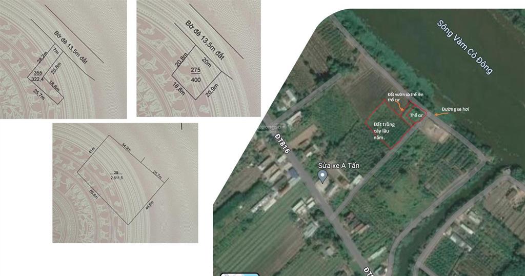 Đất view sông vàm cỏ đông (chính chủ)  3400m2