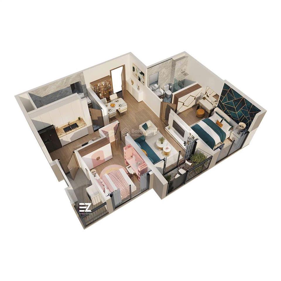 Rẻ! căn 2pn 69m2,giá 4,3 tỷ. tầng trung, tòa zurich 1, vinhomes ocean park, gia lâm.