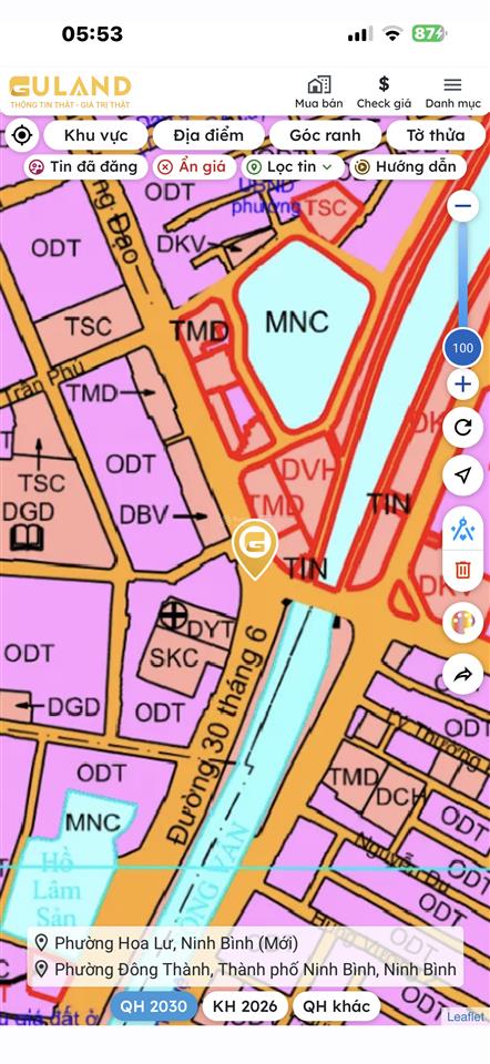 Bán đất thổ cư diện tích 4500 mét vuông tỉnh ninh bình, giá thỏa thuận