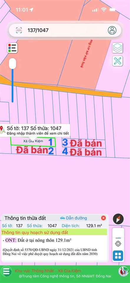 Đất thổ cư sổ riêng đối diện trường học, đường bê tông khu dân cư giá chỉ 550tr. dt 125m2 shr tc