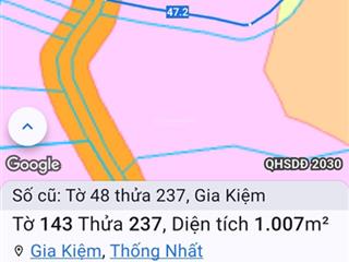Chủ gửi bán 1 sào đất mặt tiền nhựa bào sậy xã gia kiệm giá 1tỷ25 tl