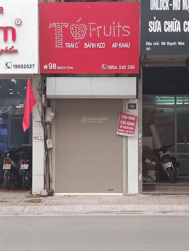 Cho thuê cửa hàng 98 bạch mai  phường bạch mai