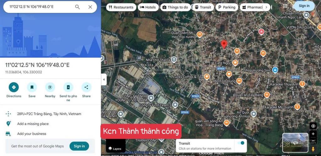 Bán đất 141.3m2 thổ cư (8x17,6m) mặt tiền đường nhựa 1 sẹc đường hoà hưng 3 an hoà trảng bàng 880tr