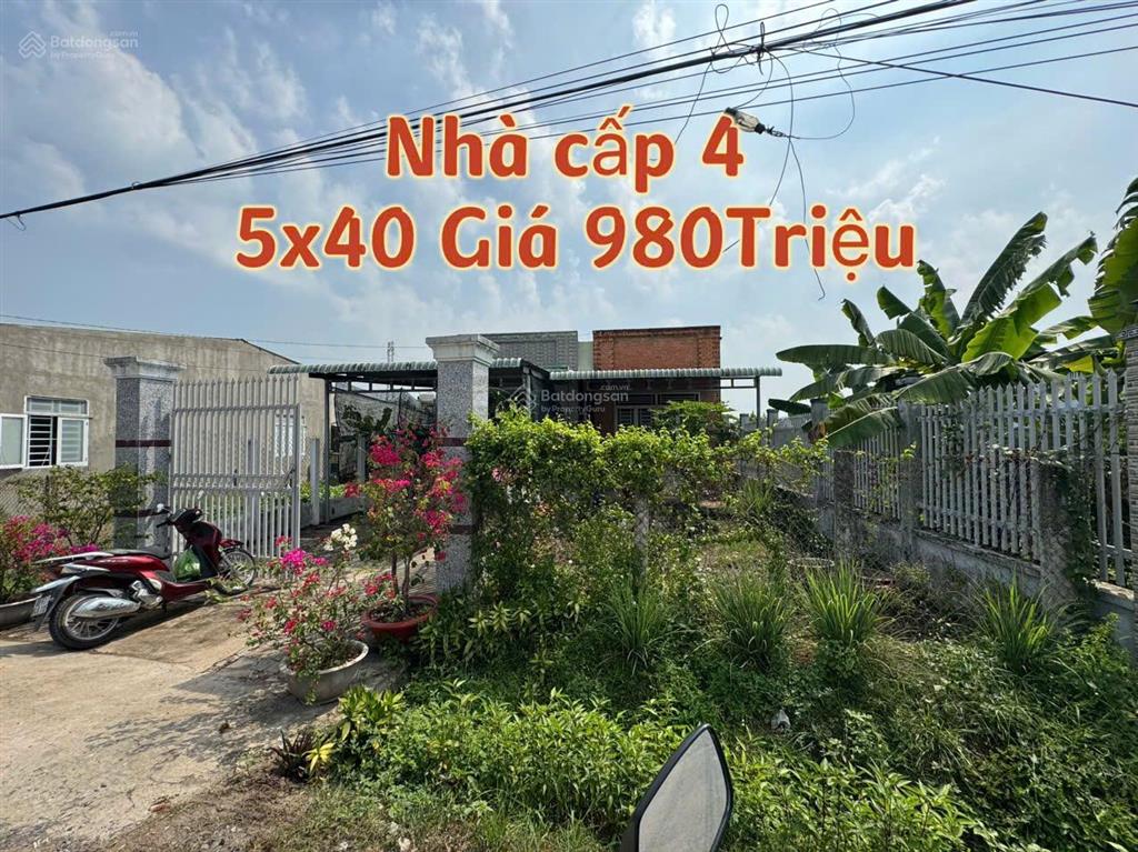 Bán nhà c4 dt 5x40 (200m2) 1 sẹc đường đặng văn trước an tịnh trảng bàng gần trường học 980trieu