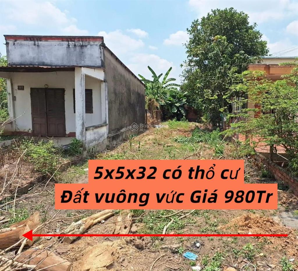 Bán đất 5,5x32 có thổ cư mặt tiền lê thị chửng tân an hội củ chi giá 980trieu