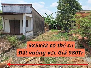 Bán đất 5,5x32 có thổ cư mặt tiền lê thị chửng tân an hội củ chi giá 980trieu