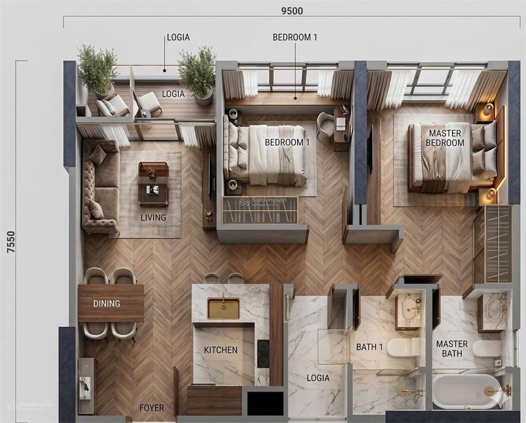 Chính chủ gửi bán căn hộ 62m2 2pn 2vs tầm view đẹp nhì gđ1 lumi hanoi capitaland nam từ liêm