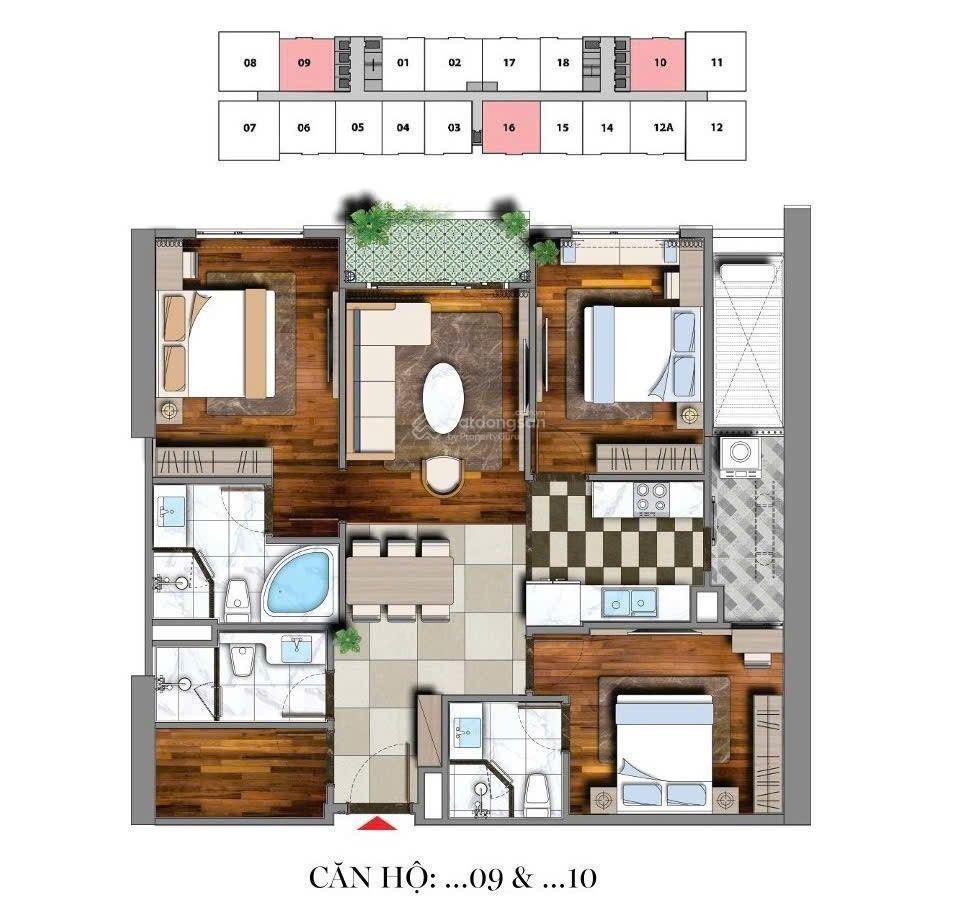 Chính chủ gửi bán cc viha leciva 107 nguyễn tuân 3pn 96.91m2 ban công tây bắc tầng cao 0966 849 ***