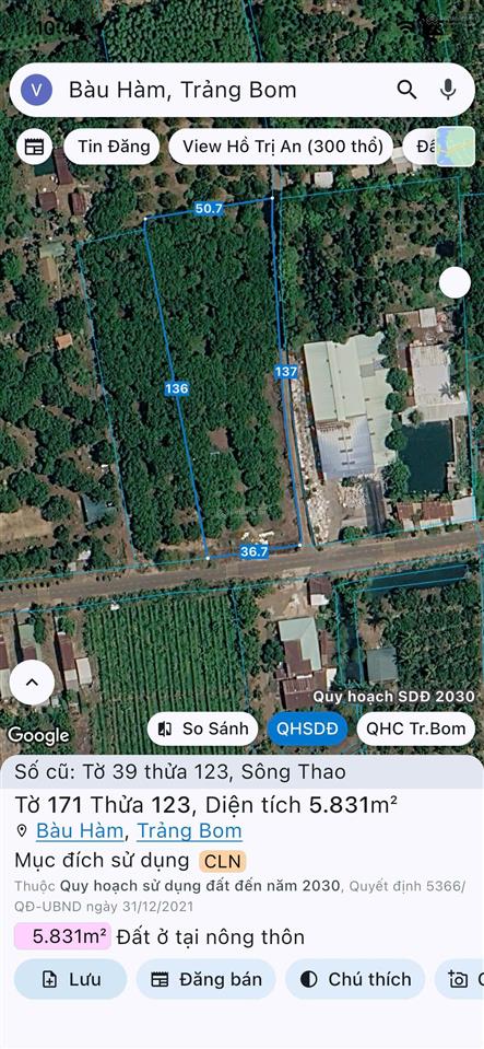 Bán đất mặt tiền đường nông cơ