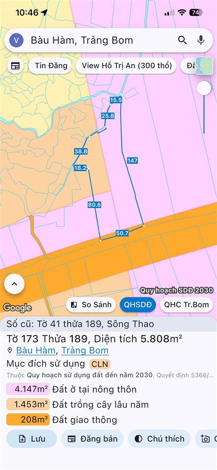 Bán đất mặt tiền đường nông cơ