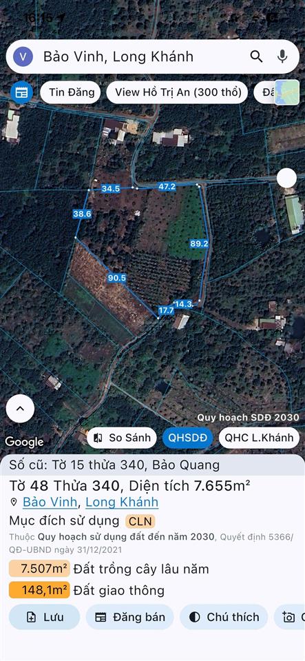 Bán đất vườn 7,6 sào tại long khánh, đồng nai.