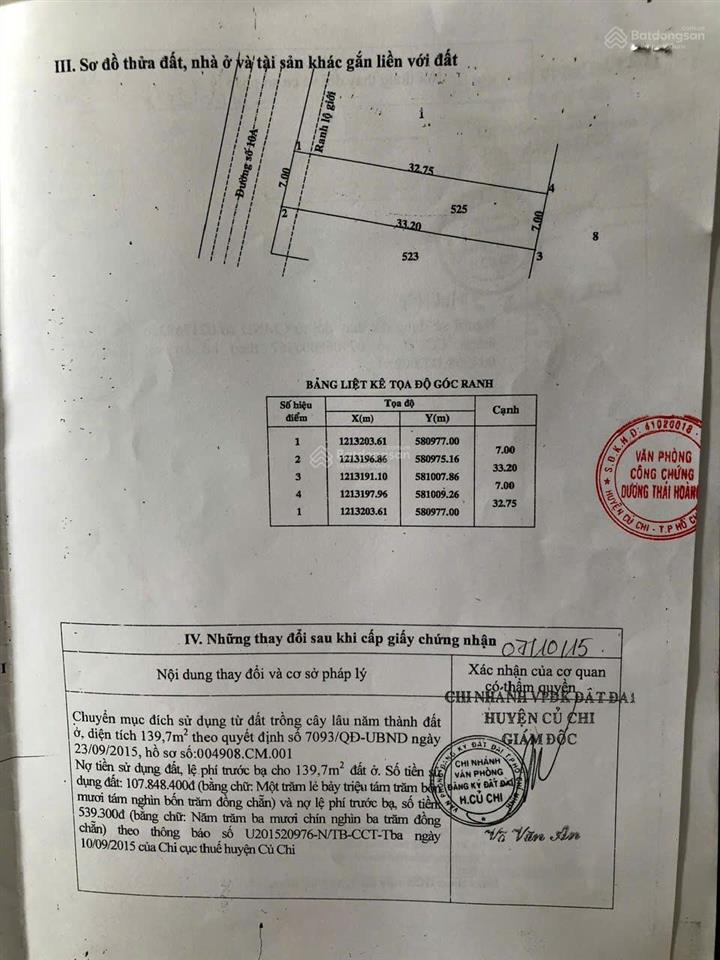 Bán nhà riêng chính chủ 230m2 tại trung tâm thị trấn củ chi (gần cầu vượt củ chi)