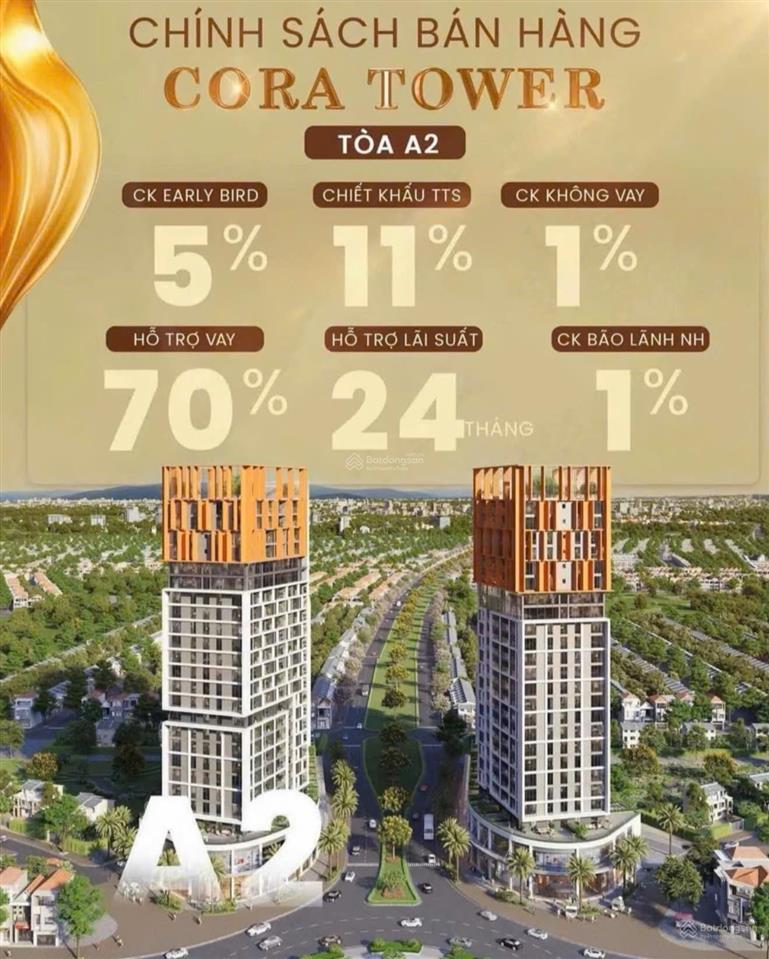 2,5 tỷ/ căn hộ 54,2m2 trung tâm hoà xuân  sun cora  ký hđmb ngay