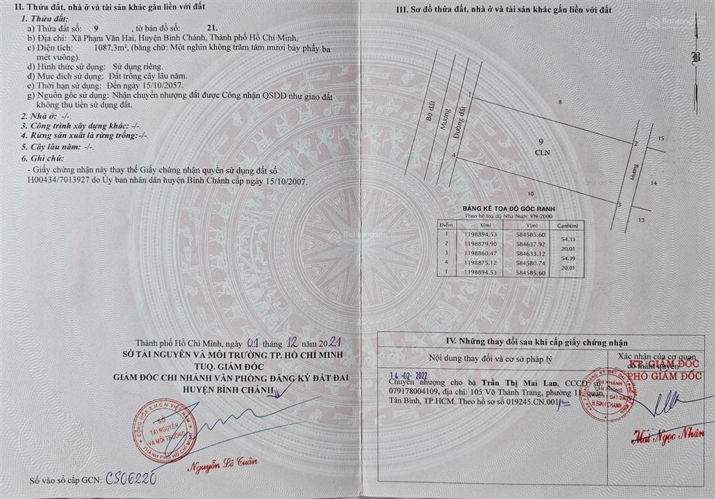 Bán đất cực chất lô b an hạ, 7,9 tỷ, 1084 m2, mặt tiền 20m