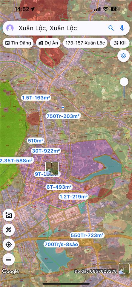 Bán đất 520m2 tại đường 21/3, thị trấn gia ray, huyện xuân lộc, giá tốt, chính chủ