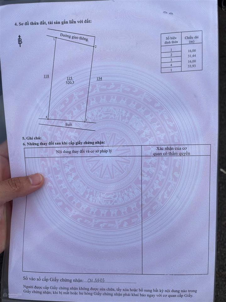 Bán đất 520m2 tại đường 21/3, thị trấn gia ray, huyện xuân lộc, giá tốt, chính chủ