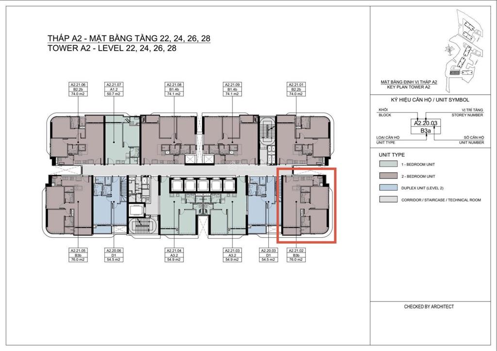 Bán căn góc tháp a2, 11,8 tỷ, 76 m², 2pn 2wc, tầng cao 2x, view thoáng