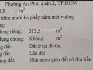 Bán nền đất biệt thự phường an khánh 313,5m2 đất ở giá 45 tỷ