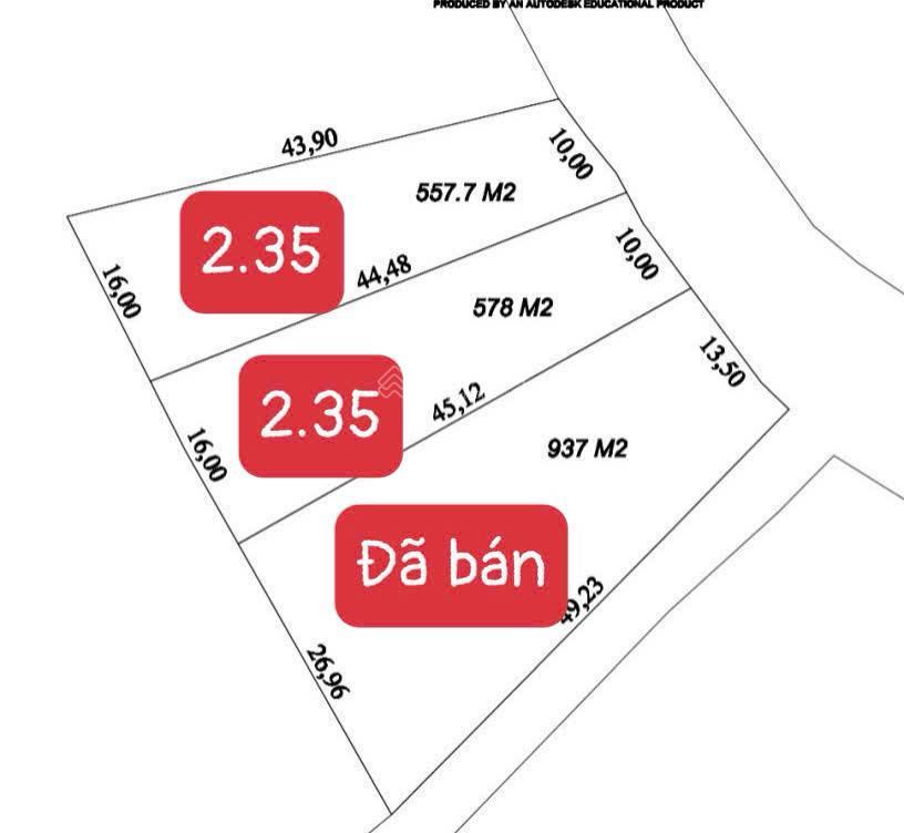 Lô nhà vườn đẹp gần biển  557m2, nở hậu 16m, view cánh đồng & núi minh đạm