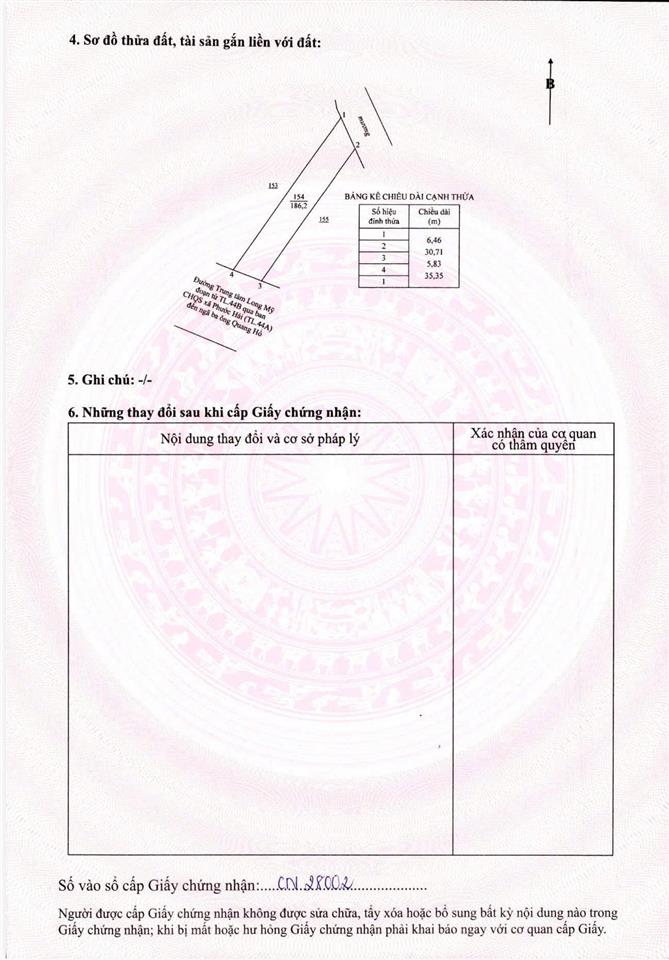 Bán đất cách biển phước hải 3km  186,2m2, có 80m2 thổ cư  giá 1,35 tỷ còn thương lượng