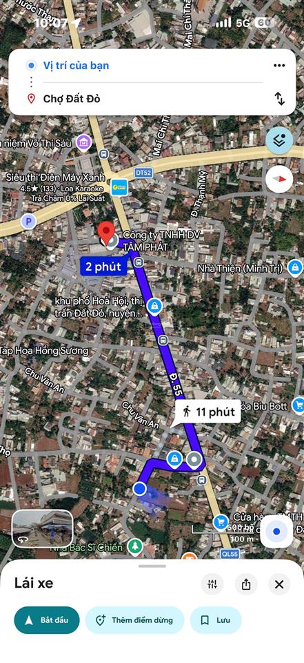 Bán lô nhà vườn gần chợ đất đỏ  649m2, nở hậu 25m, có 40m2 thổ cư