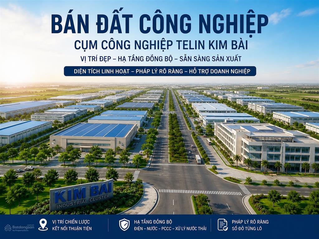 Bán lô 2600m2, giá bán 8tr (không chênh) đất cụm cn telin park kim bài, thanh oai, hà nội