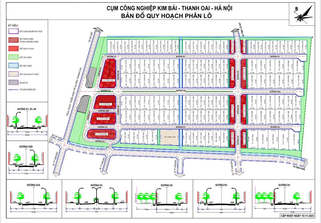 Bán lô 4000m² tại cụm cn telin park kim bài, thanh oai, hà nội