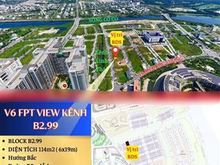 Bán gấp đất nền dự án tại b299, fpt city đà nẵng, 8,7 tỷ, 114m2 view đẹp