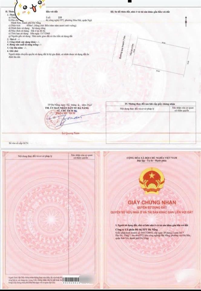 Đất nền biệt thự khu đô thị fpt đà nẵng