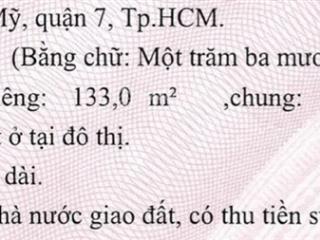Đất 7x19m khu ciq4  công ích quận 4, đường 2c giá 16.2 tỷ, sổ hồng