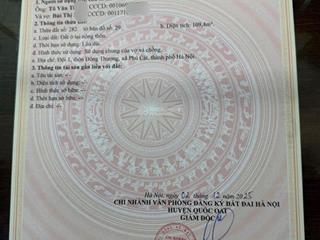 Bán lô góc 2 mặt tiền dt 109m2 tại đội 1  đông thượng, giá cực chất 3,7 tỷ